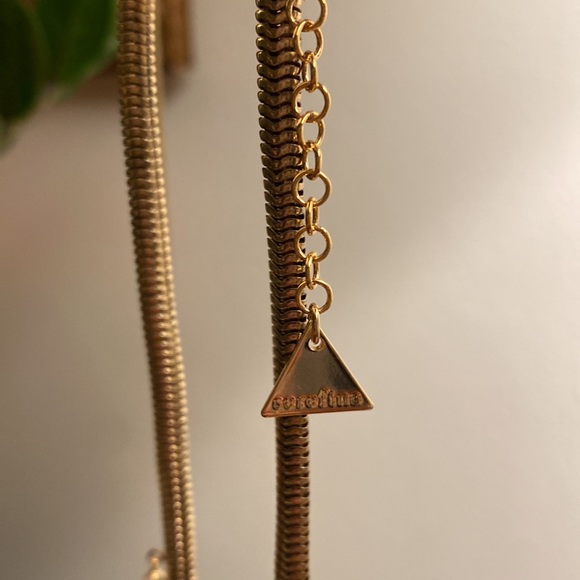 Anthropologie, serefina gold chain / crystal necklace, NWT!! - Picture 4 of 8